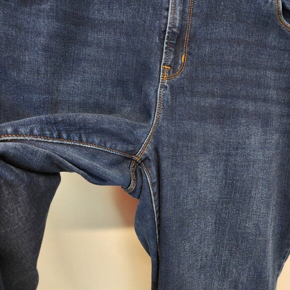 Old Navy Kicker Bootcut Jeans Size 18 Tall Long Blue Dark Wash High Rise Stretch - Picture 5 of 14